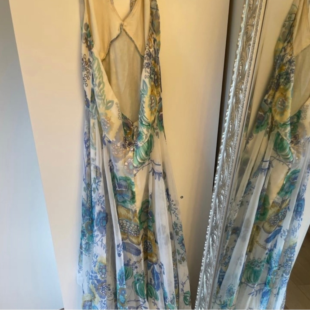 Floral Maxi Dress - Blue and Green - Picture 6 of 6
